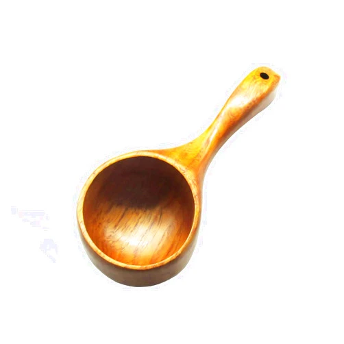 BTYONON Kitchen Scoop Ladle Wood Water Scoop Spoon Wooden Rice Spoon Bath Salt Scoop Kitchen Serving Ladle