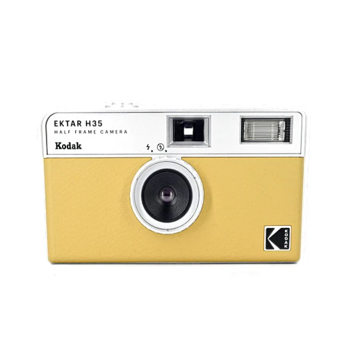 KODAK EKTAR H35 Half Frame Film Camera, 35mm, Reusable, Focus-Free, Lightweight, Easy-to-Use (Sand) (Film & AAA Battery are not Included)