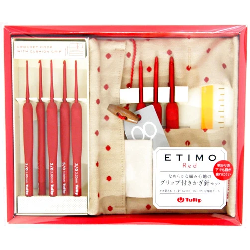 Tulip Crochet Hook, Aluminium Plastic Cotton, Red, One Size