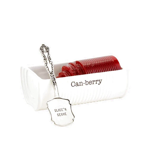 Mud Pie Can-Berry Ceramic Cranberry Serving Dish and Spatula Set