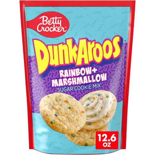 Betty Crocker Dunkaroos Sugar Cookie Mix, Rainbow + Marshmallow, 12.6 oz