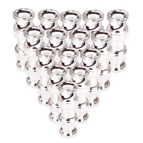 BeElion 15-Pack BNC Male to Male Coaxial Coupler Straight Adaptor Connector M/M