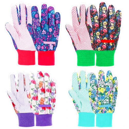 JUMPHIGH Garden Gloves for Women, Floral Gardening Gloves Ladies Soft Breathable Yard Work Glove Light Working Gloves