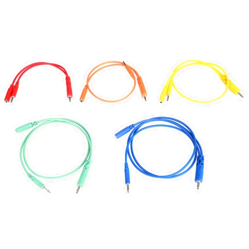 Hosa CMM-500Y-MIX Hopscotch Eurorack Patch Cables - Various Lengths, 5-Pack