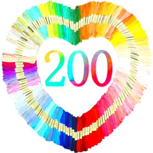 Athena's Elements Athena’s Elements Embroidery Floss | Rainbow Thread for Embroidery, Cross Stitch Thread, Crafting Arts Embroidery Strings Bulk（200 Colors）