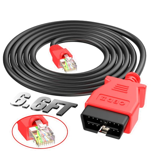 Autel Enet OBD 2 Cable for BMW F G Series Coding, Ethernet to OBD II OBDII Interface Cable, Compatible with BMW Software E-SYS ICOM ISTA+, Programming/Refresh Hidden Function, High Speed, 6.6ft/ 2M