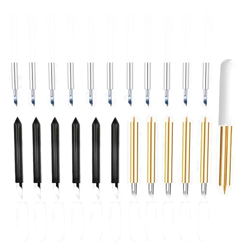 UTNVBTR 23 Pcs Replacement Blades Compatible with Cricut Maker 3/Maker/Explore 3/Explore Air 2/Air/One/Venture-Includ 11PCS 30°Standard Blades 6 PCS 45°Fine-Point Blades and 6PCS 60°Deep Cutting Blades