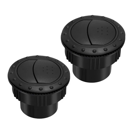 VOSAREA 2Pcs 60mm Dashboard Air Vent Outlet Air Conditioning Deflector Side Roof for Car RV ATV A1176 (Black)