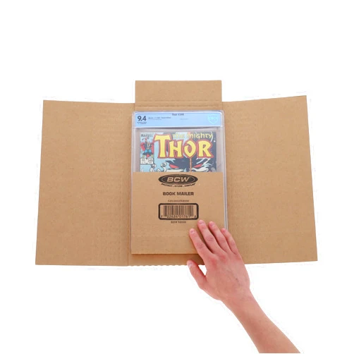 BCW Wrap Mailer Comic Shipping Boxes - 5ct | Holds 15 Comics, 3 CGC Graded Comics, 8 Magazines | Perfect Fit Mailing Boxes for Shipping Comics, Books, Magazines, Literature Mailers | Assembly Required