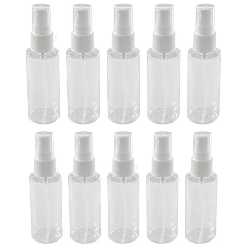 APAK GOODS 10-2 oz Clear PET Bottle with White Fine Mist Sprayer