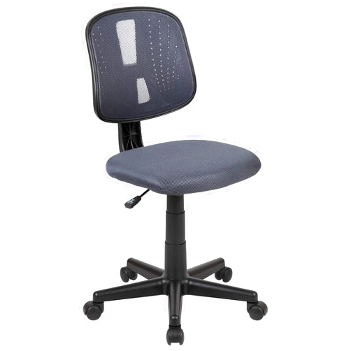 Flash Furniture Flash Fundamentals Mid-Back Gray Mesh Swivel Task Office Chair with Pivot Back