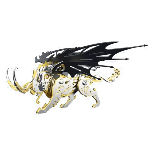 LOCHE 3D Metal Puzzle Model Kits, 3D Metal Steampunk Mechanical Tiger Kit 3D Jigsaw Puzzle, 108 Pieces 3D Laser Puzzle DIY Assembly 3D Metal Model for Adults