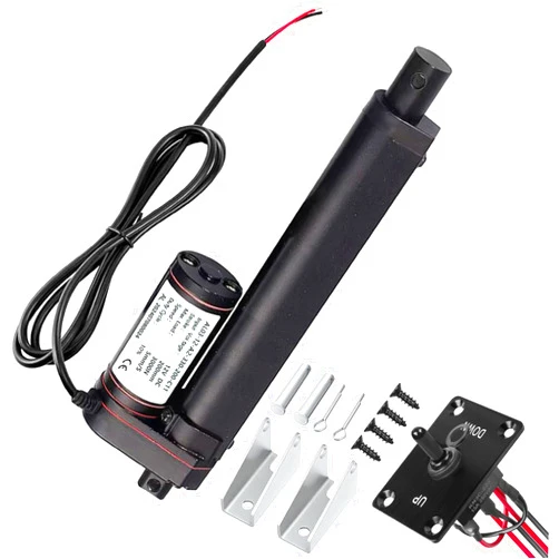 URANT 12V 8 Inch Linear Actuator Speed 5mm/s Waterproof Sports Actuator 3000N(660 lb) Heavy-Duty Electric Actuator 12 Volts with Switch,Mount Bracket,for Windows and Doors,Solar Tracker (200mm)