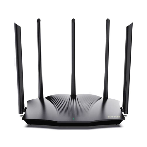 Tenda WiFi 6 Gaming Router, AX3000 Dual Band Gigabit Wireless Router for Home, Long Range Coverage with 5 * 6dBi High-Gain Antennas, High Speed Router with 4 Gigabit Ports, Support WPA3, VPN(RX12Pro)