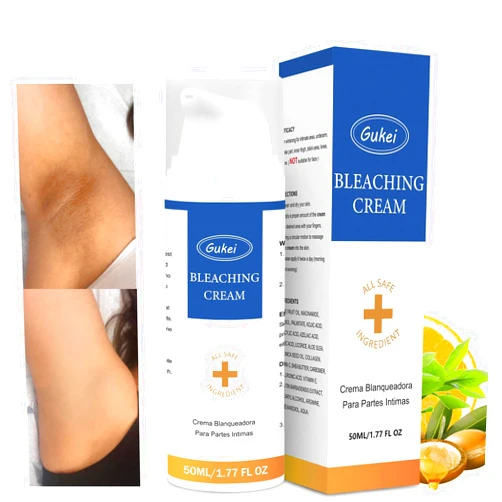 Gukei Intimate Areas Skin Lightening Bleaching Cream for Body Sensitive Intimate Area, Private Parts, Underarm, Knees, Elbows, Inner Thigh, Bikini Areas,Skin Whitening Cream Dark Spot Remover.