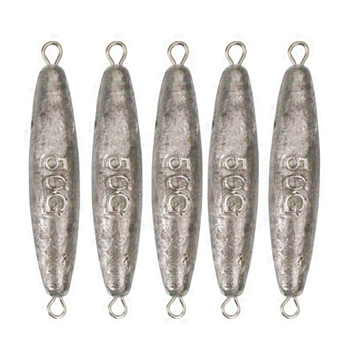 Laxygo Inline Trolling Sinkers Kit Double Ring Lead Fishing Weights Casting Sinker Bullet/Olive Sinker for Saltwater and Freshwater Fishing