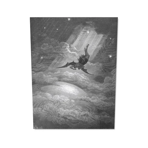 DaiWenBo Illustration For John Milton’s Paradise Lost The Fall of Lucifers by Gustav Dore Poster Picture Print Wall Art Painting Canvas Artworks Gift Idea Unframe 08x10inch(20x25cm)