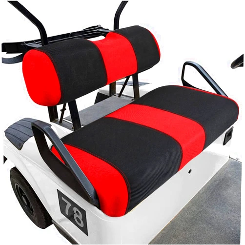 YUWEIDG0769 EZGO Golf Cart Front Seat Covers, Golf Cart Seat Cover Fit for EZGO TXT OEM Ordinary Seat Cushion, Washable Breathable Air Polyester Mesh Cloth, Cool in Summer and Warm in Winter