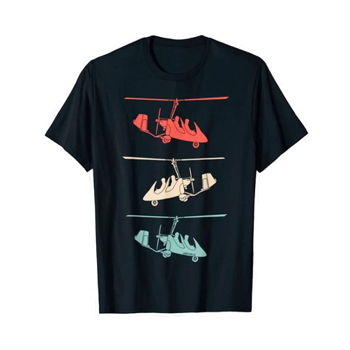 Lightflyer Co. Gyrocopters - Aviation - Vintage Retro Colors T-Shirt
