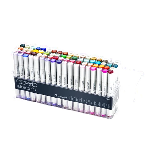 Copic Sketch, Ultra-blendable Alcohol Markers, 72pc Set E