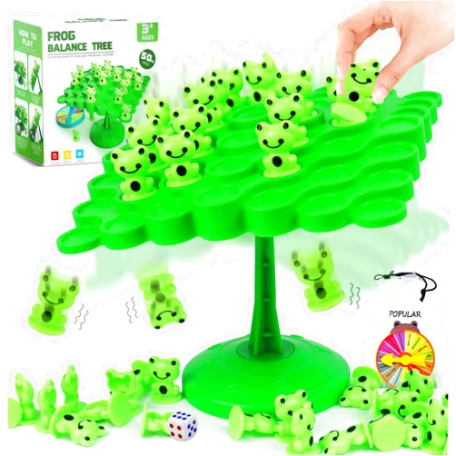 Kykake Frog Balance Game Toys,Two-Player Balance Game Tree Parent-Child Interactive Family Tabletop Puzzle Game Montessori Toy,Birthday Christmas Bulk Frogs Board Game for Kids Adults (Frog)