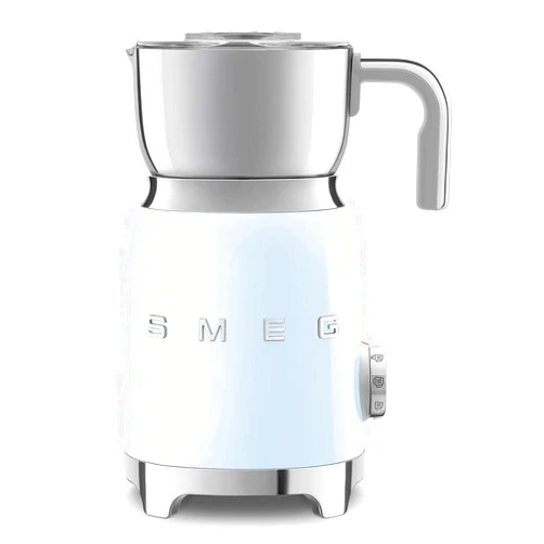 SMEG Retro 50's Style Milk Frother with 2 Disks 6 Preset Programs Hot or Cold Frothing and Induction Heating (Pastel Blue)
