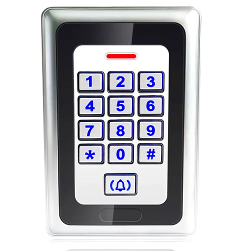 NCLTHS Security Access Control Keypad,RFID Keypad,Door Access Control,Metal Stand-Alone Keypad,2000 Users,Support Close to RFID Card (Silver)