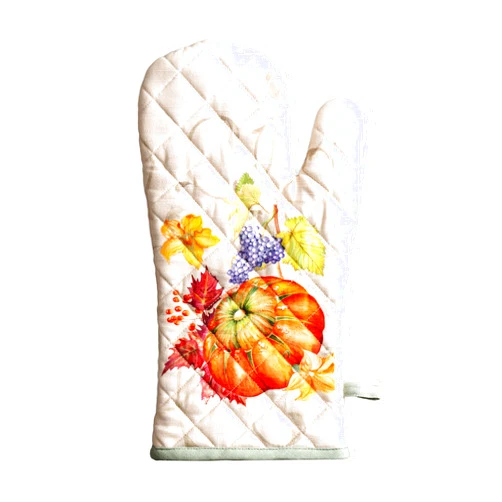 Maison d' Hermine Oven Mitt 100% Cotton Easter Cooking Gloves Oven Mitt (7.5''''x13'''') BBQ Oven Mitts Heat Resistant with Loop for Kitchen, Baking, Chef, Barbeque & Microwave, Lumina