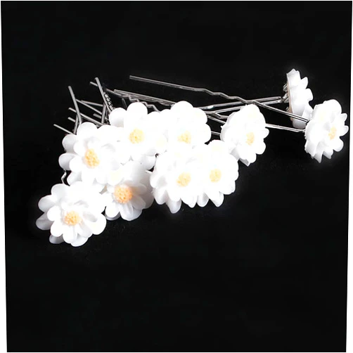 VESOCOZGSZ Wedding Flower Pearl Hair Pins for Women Wedding Bridal Jewelry Boho Vintage Hair Piece