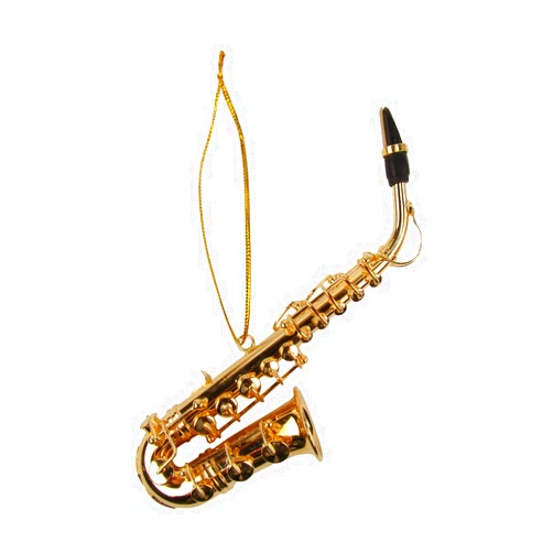 TreasureGurus, LLC Treasure Gurus Miniature Saxophone Realistic Musical Instrument Ornament