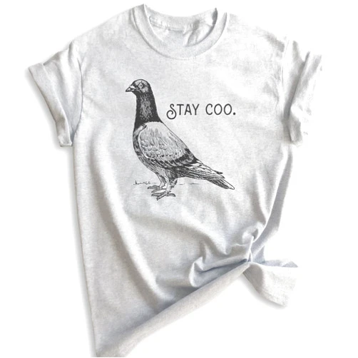 Generic Stay Coo Shirt, Unisex Women's Men's Shirt, Funny Pidgeon Shirt, Cute Bird Saying, Cool Bird Shirt