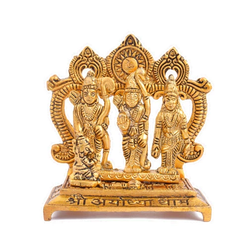 SATVIK Metal Ram Darbar Idol for Home Temple | Divine Ram Darbar Statue for Pooja Room, Mandir & Spiritual Decor | Ideal for Gifting & Festive Decoration