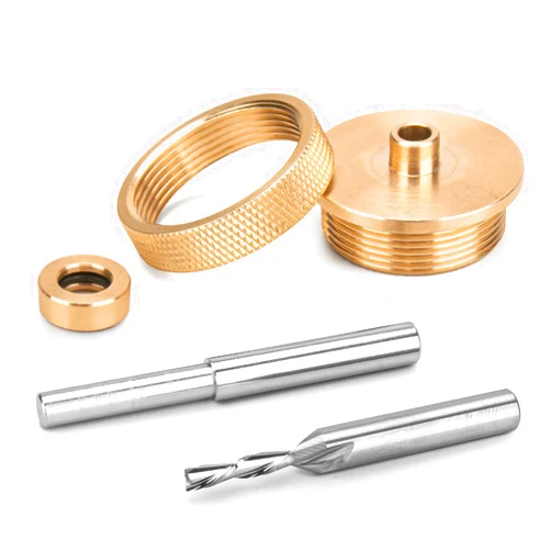 Doufuhua Router Inlay Bushing Kit Replacement for Router Template Guide Set Solid Brass Router Inlay Kit 71333 Fits for 1/4 Router Templates for Wood.
