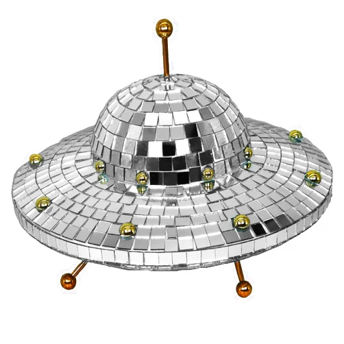 Wittolins UFO-Shaped Disco Ball Home Décor - Elevate Your Space with Retro-Reflective Silver Elegance