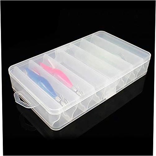 OriGlam Fishing Lure Box Tackle Storage Trays Fishing Tackle Storage, Double Side 14 Compartments, Waterproof Accessory Box Fishing Lure Bait Hooks Storage Box Organizer Case Container