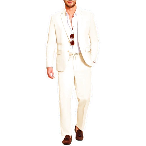 COOFANDY Men's 2 Piece Linen Suits Set Regular Fit Casual Lightweight Blazer Jacket and Pants