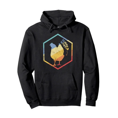Guess What? Ha, Chicken Butt Gift Design Funny Farmer Joke Guess What Chicken Butt Gift Design Pullover Hoodie