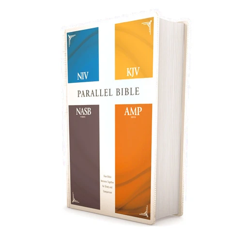 Zondervan NIV, KJV, NASB, Amplified, Parallel Bible, Hardcover: Four Bible Versions Together for Study and Comparison