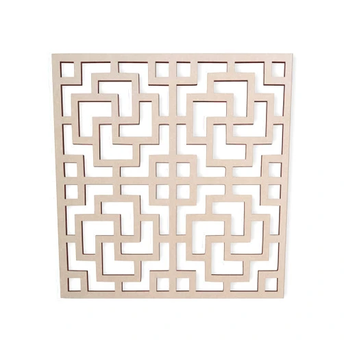 Jess and Jessica Wood Aztec Design Fretwork Panel - Mandala Wall Art for Home Decor, Wall Panels, Overlays, Trellis, Privacy Screens & Yard Decor