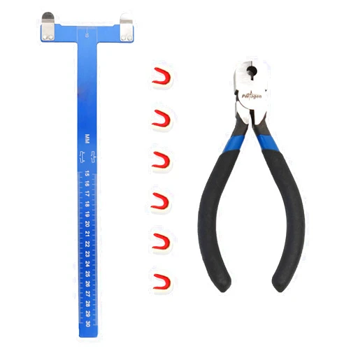 Perogen Archery Bow String Points Nock Pliers Set T Shape Arrow Bow Square Ruler Nocking Point Buckles for Recurve Bow