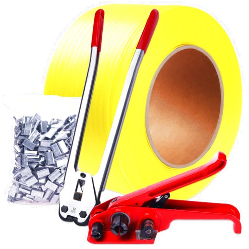 CRAFTFORCE Banding Strapping Kit, Craftforce Pallet Strapping Kit with Tensioner Banding Tool, Sealer, L 3280' x W 1/2