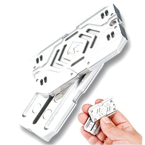 DjuiinoStar Premium Fidget Slider, Multiple Ways to Play, Addictive EDC Toy, Stress Relief Gift for Fidget Fans, Fidget Clicker, CNC Machined Stainless Steel Toy for Adults DFS-07