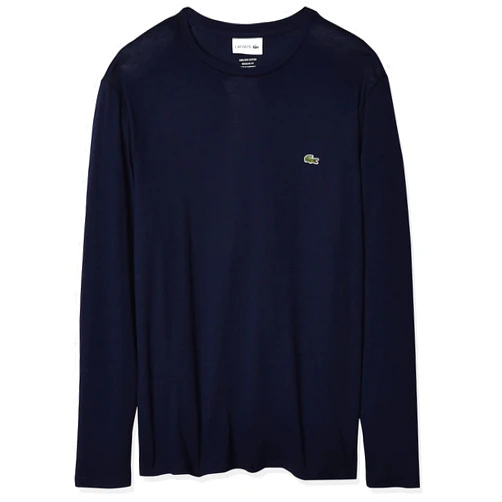 Lacoste Mens Long Sleeve Jersey Pima Regular Fit Crewneck T-Shirt