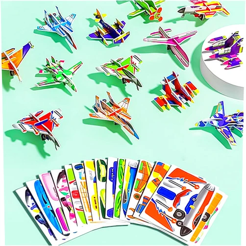 Nimedala Flowarmth Puzzle, Educational 3D Cartoon Puzzle, 25 Non-Repeating 3D Puzzles, Interesting Screen Replacement for Kids (Plane)