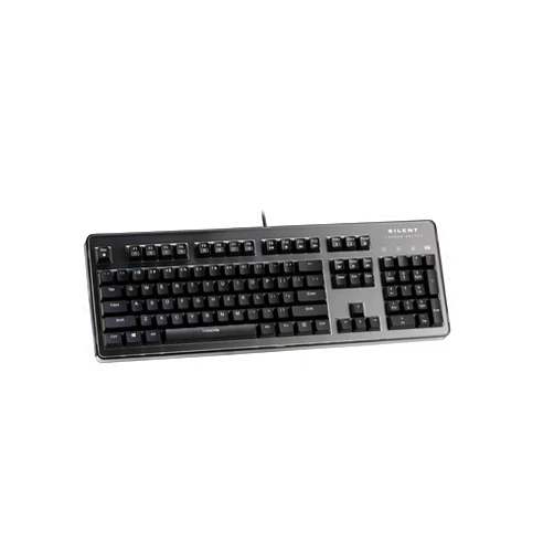 i-rocks K76M Custom Silent Mechanical Keyboard 104 Keys, with Swappable Panel (4 Skins Included), Transparent Housing and Onboard Memory for Macro Recordings (i-rocks Silent Red Switches, Black)