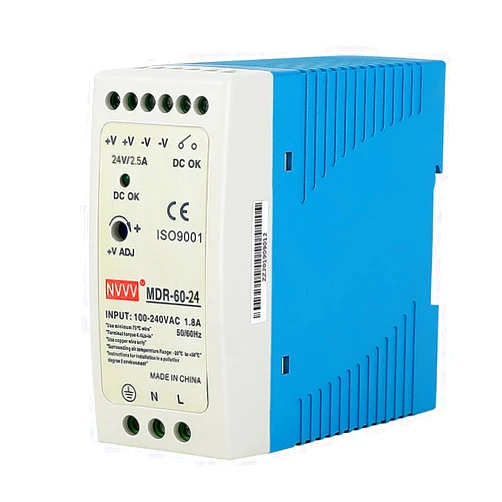 NVVV MDR-60-24 AC to DC DIN-Rail Power Supply 24V 2.5 Amp 60W