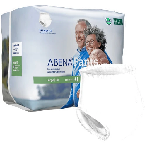 Abena Pants Light Premium Protective Underwear, Level 0, (Medium To Large Sizes) Large, 14 Count