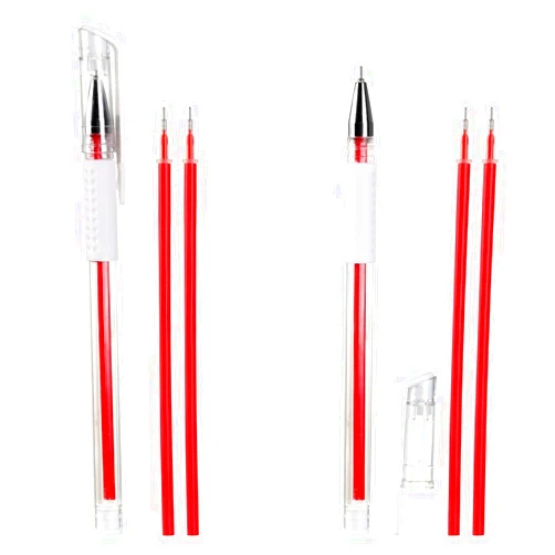 TEONEI Eyebrow microblading Marker Pen,Skin Marker Pen,Eyebrow Permanent Makeup Position Mapping Mark Tools (Red)
