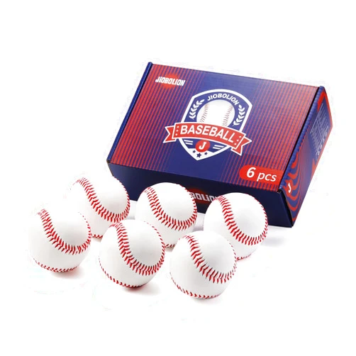 JIOBOLION Baseballs Standard Size Leather Covered Unmarked Suitable for Training and Practice Hard Sphere for American Leagues Coaches Parents and Players
