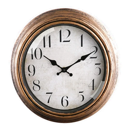 WOOPHEN 10 Inch Silent Wall Clock, Battery Operated Retro Wall Clocks Antique Clock Vintage Decorative for Kitchen Bedroom Living Room Office (Bronze)